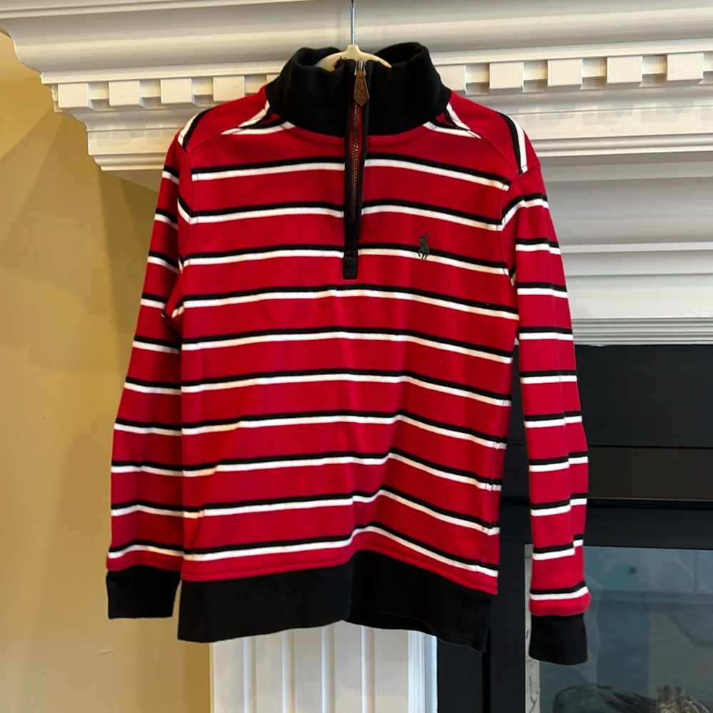 Polo Ralph Lauren Quarter Zip Striped Sweater